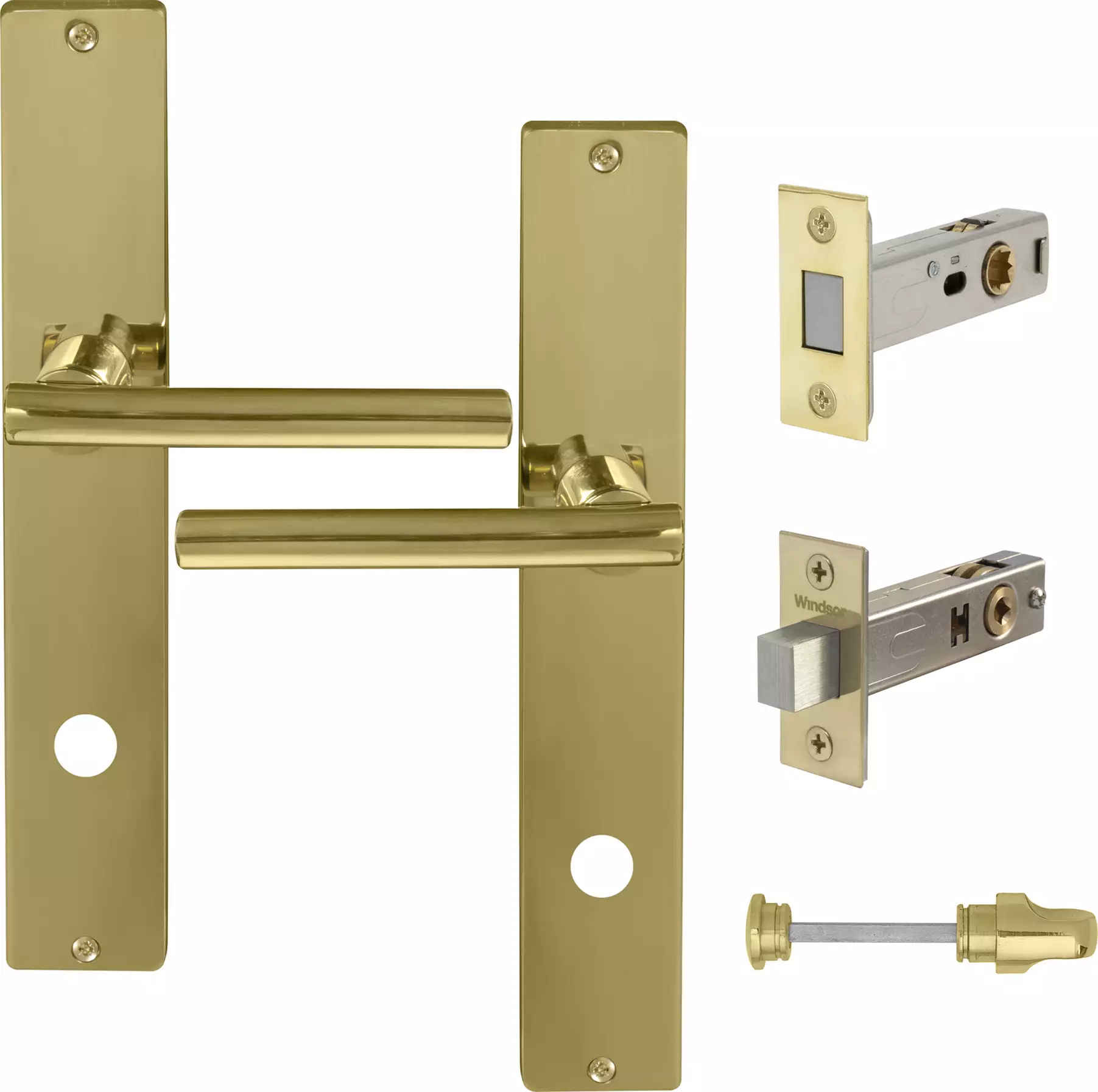 Charleston Longplate Square Privacy Set - Magn. Latch - UB