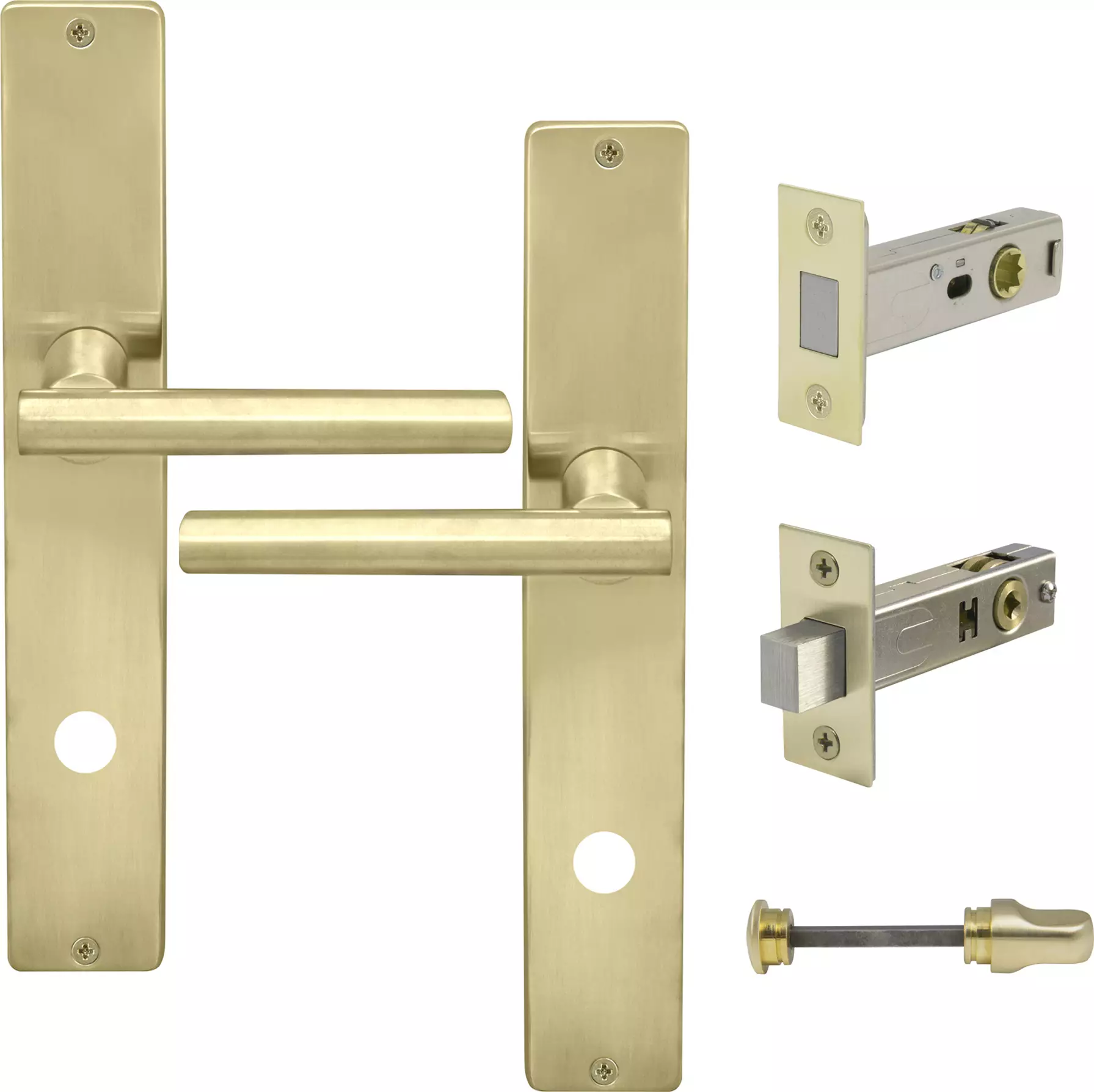 Charleston Longplate Square Privacy Set - Magn. Latch - USB