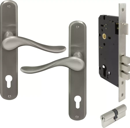 Haven Oval Longplate Entrance Set E85 - Key/Key - BN