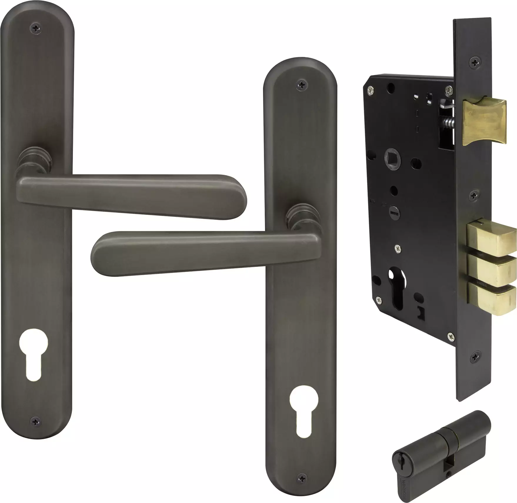 Villa Oval Longplate Entrance Set E85 - Key/Key - DRB