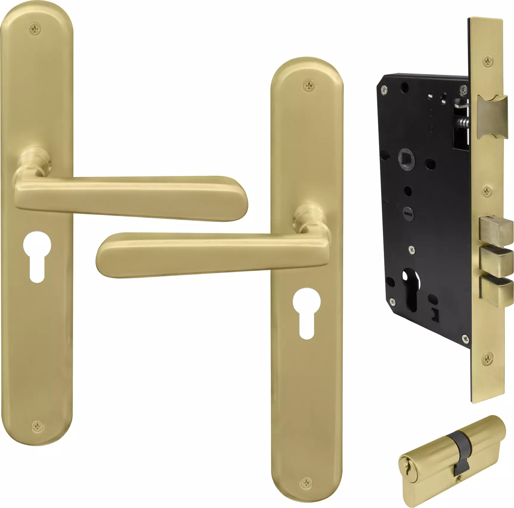 Villa Oval Longplate Entrance Set E85 - Key/Key - MSB