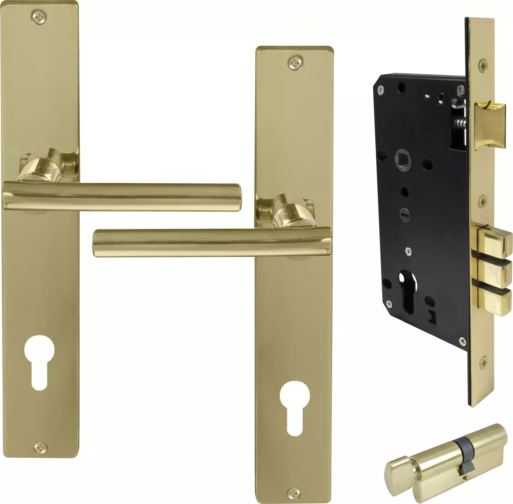 Charleston LP Square Entrance Set - E85 - PB