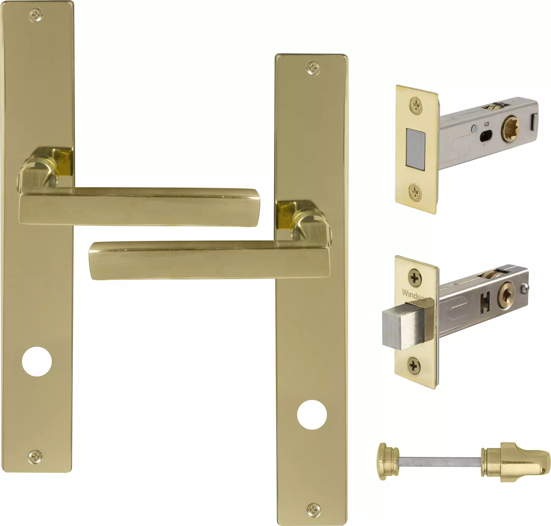 Federal Longplate Square Privacy Set - Magn. Latch - PB