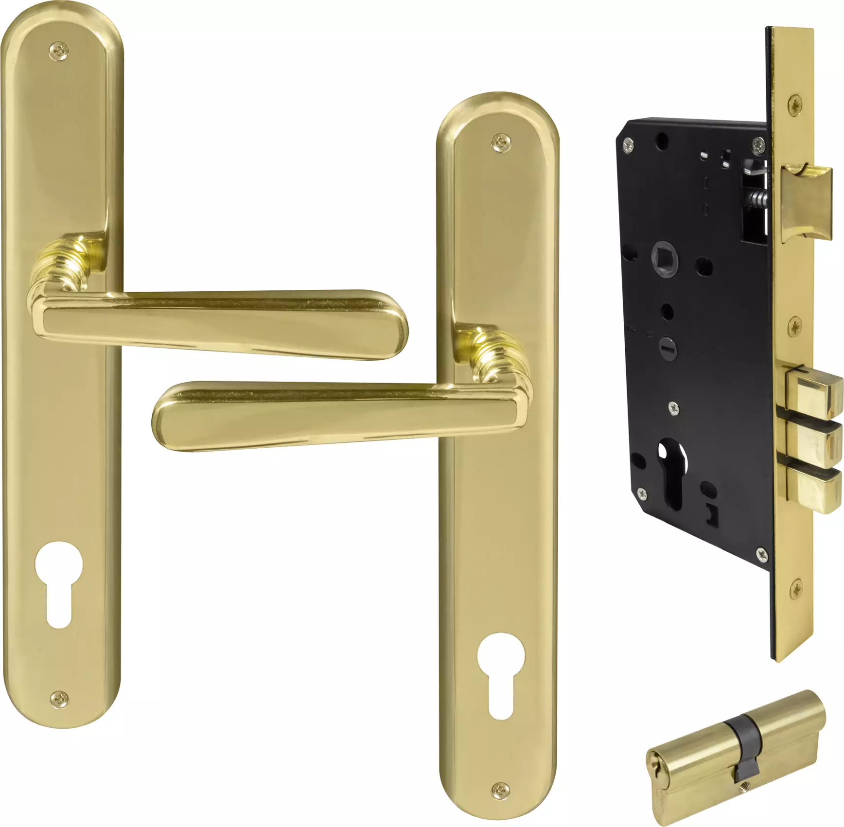 Villa Oval Longplate Entrance Set E85 - Key/Key - UB