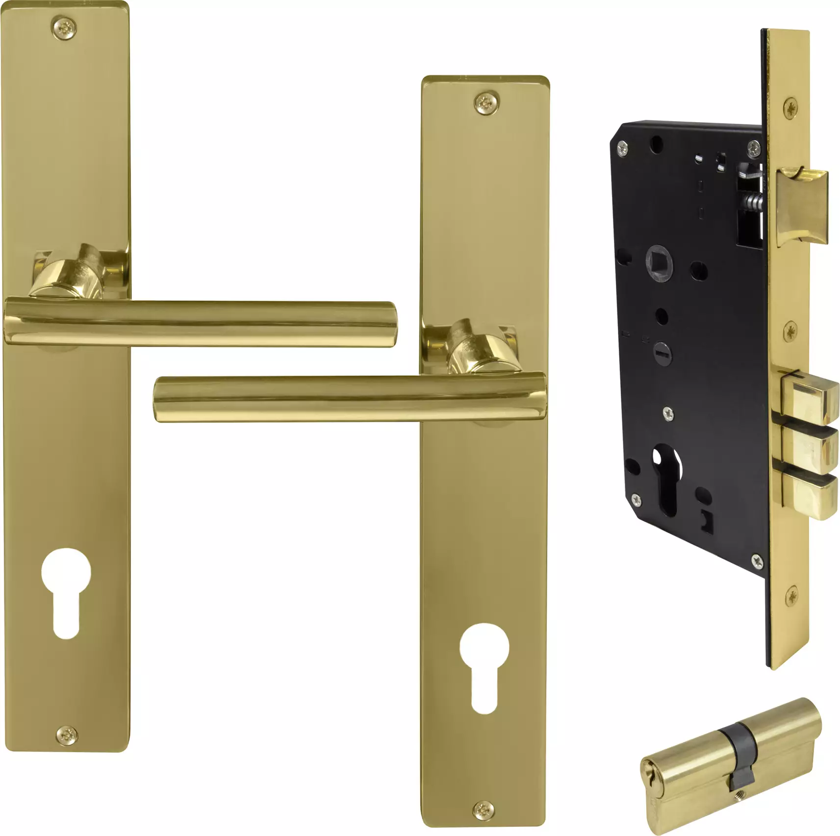 Charleston Square Longplate Entrance Set E85 - Key/Key - UB