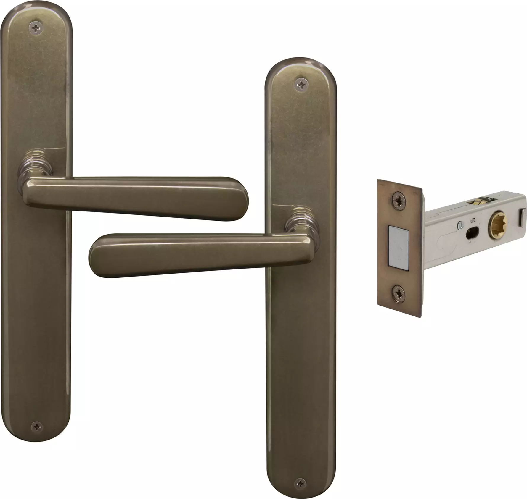 Villa Longplate Oval Passage Set - Magn. Latch - AB