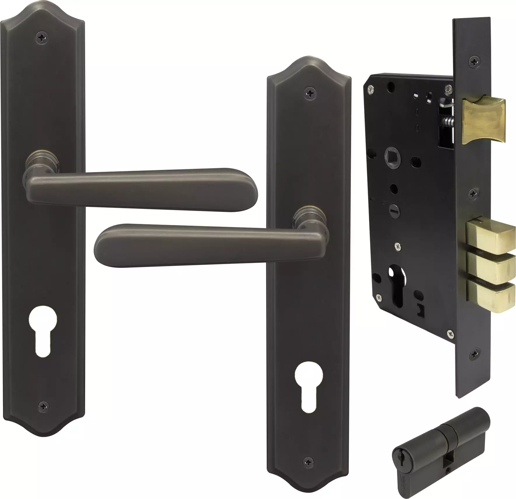 Villa Traditional Longplate Entrance Set E85 - Key/Key - DRB