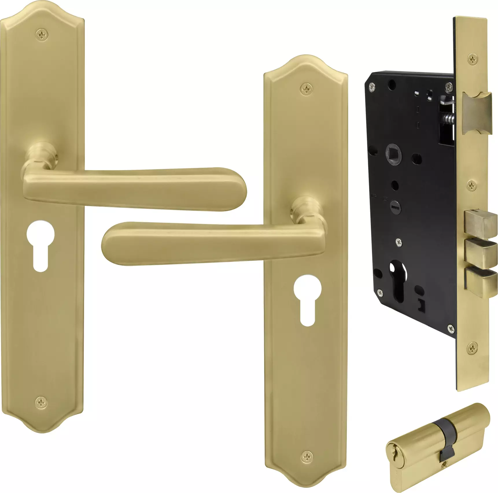 Villa Traditional Longplate Entrance Set E85 - Key/Key - MSB