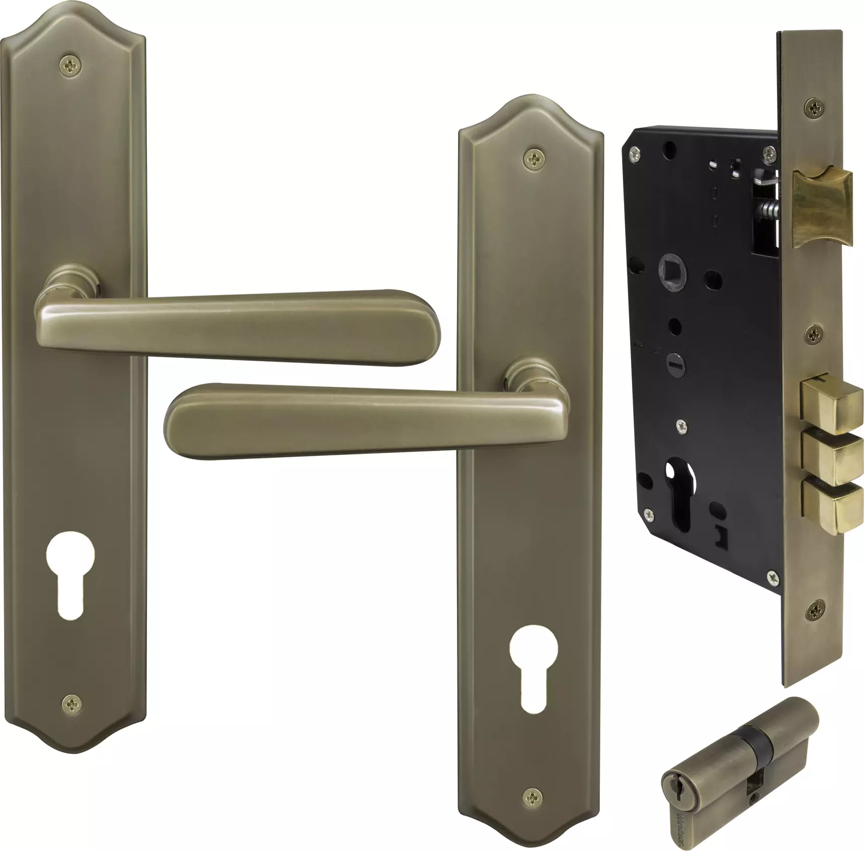 Villa Traditional Longplate Entrance Set E85 - Key/Key - RB