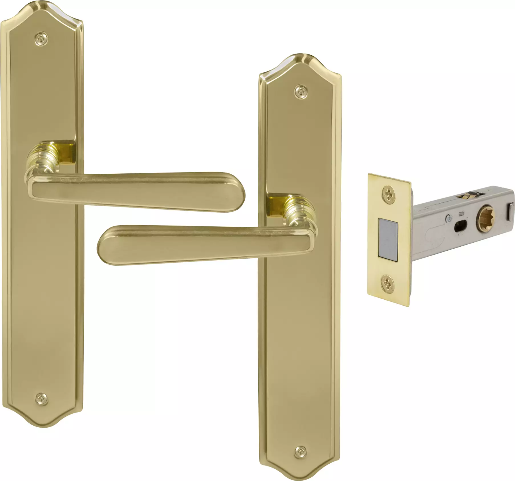 Villa Longplate Traditional Passage Set - Magn. Latch - PB