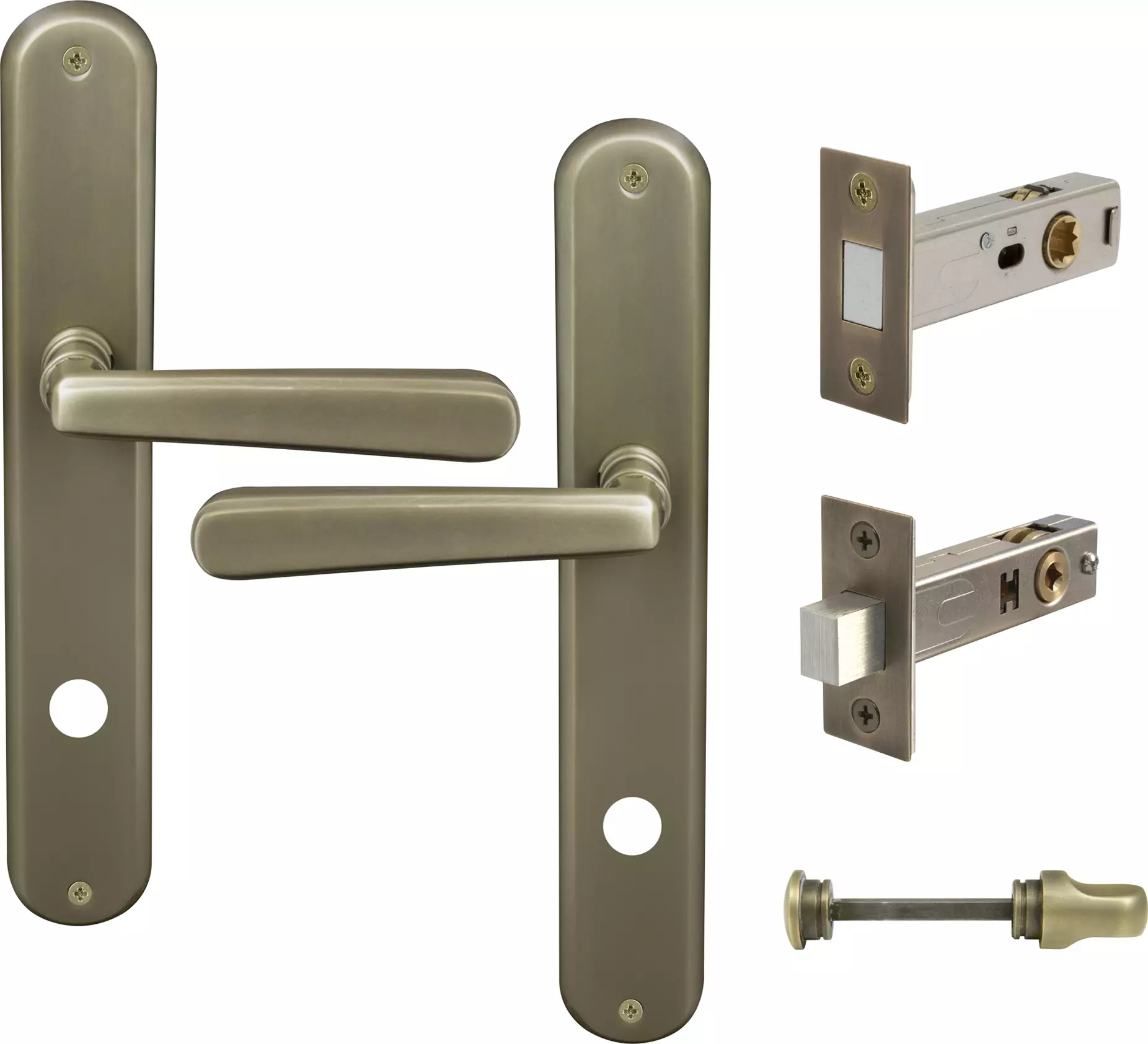 Villa Longplate Oval Privacy Set - Magn. Latch - RB