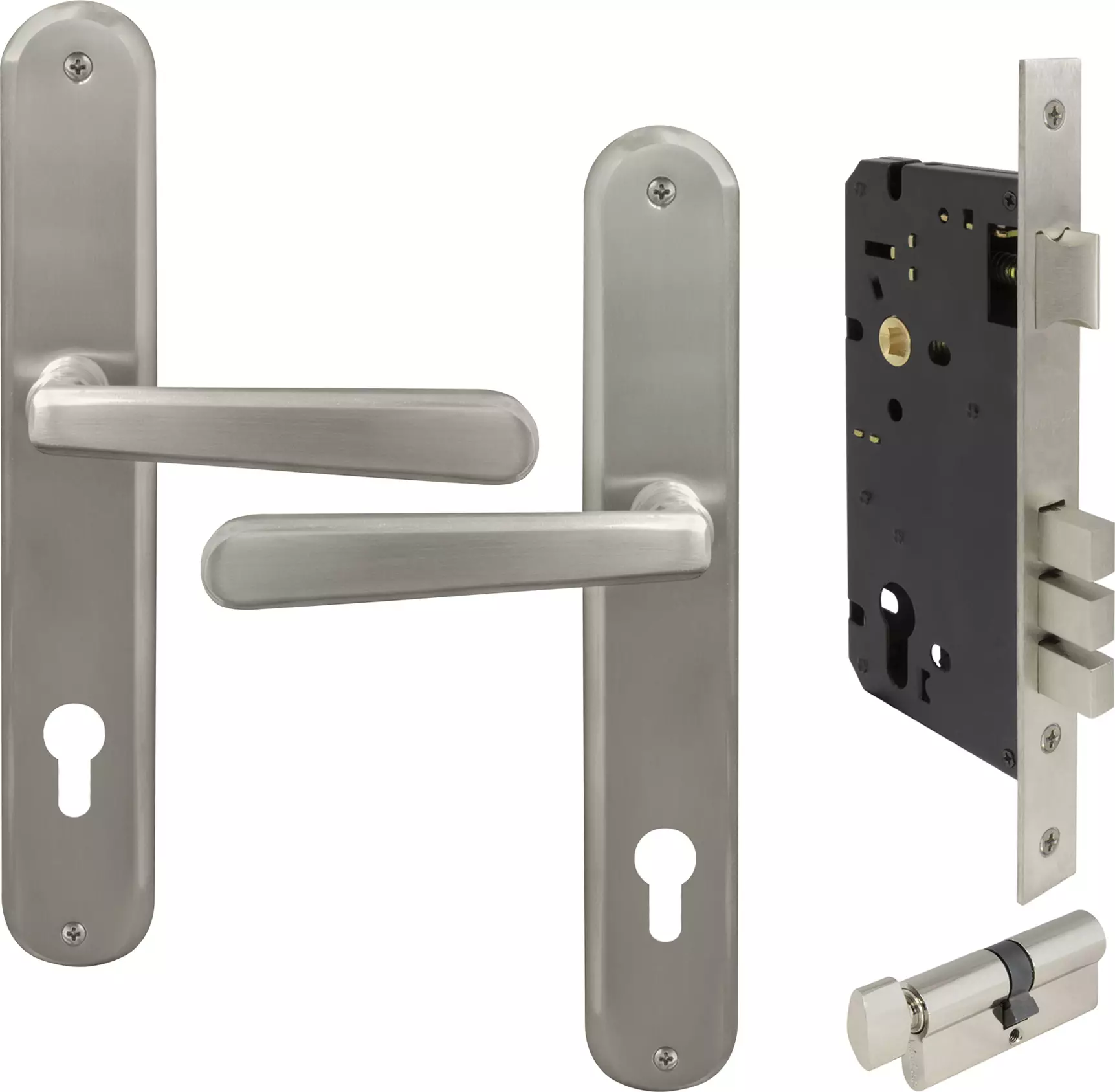 Villa Longplate Oval Entrance Set - E85 - BN