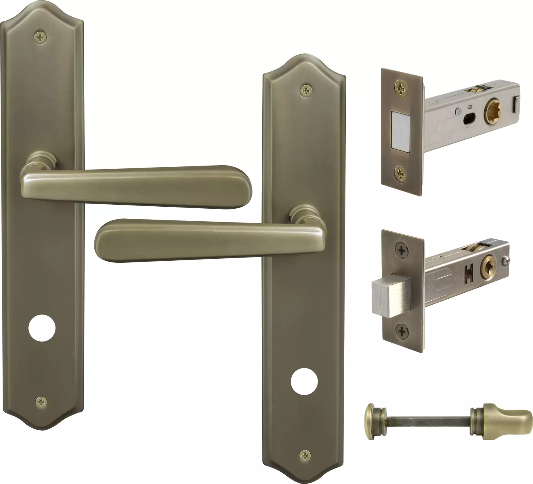 Villa Longplate Traditional Privacy Set - Magn. Latch - RB