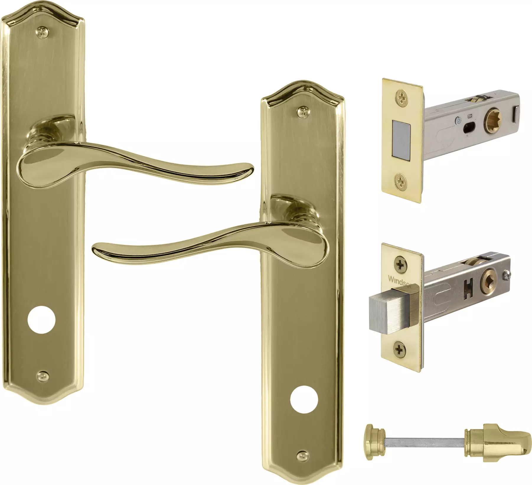 Haven Longplate Traditional Privacy Set - Magn. Latch - PB