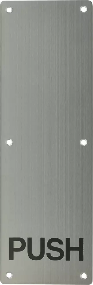Engraved PUSH Plate - 300 x 100mm - SS Engraved PUSH Plate - 300 x 100mm - SS