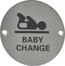 Face Fix - 75mm Engraved Disc - BABY CHANGE - SS