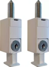 Security Mini Patio Bolt - 2 Pack - WHT