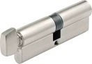 90mm - Euro Cylinder - 5 Pin - Key/Turn - BN