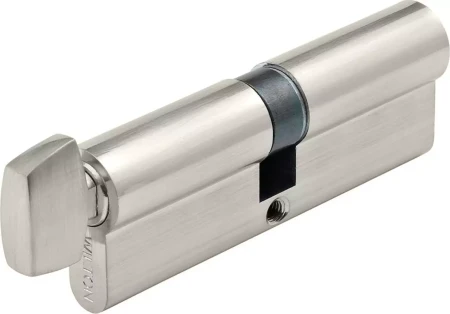 90mm - Euro Cylinder - 5 Pin - Key/Turn - BN