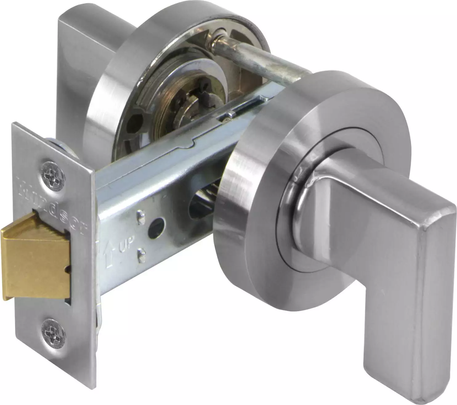 Mini Lever Latch Set - 60mm B/set - Round Rose - PC