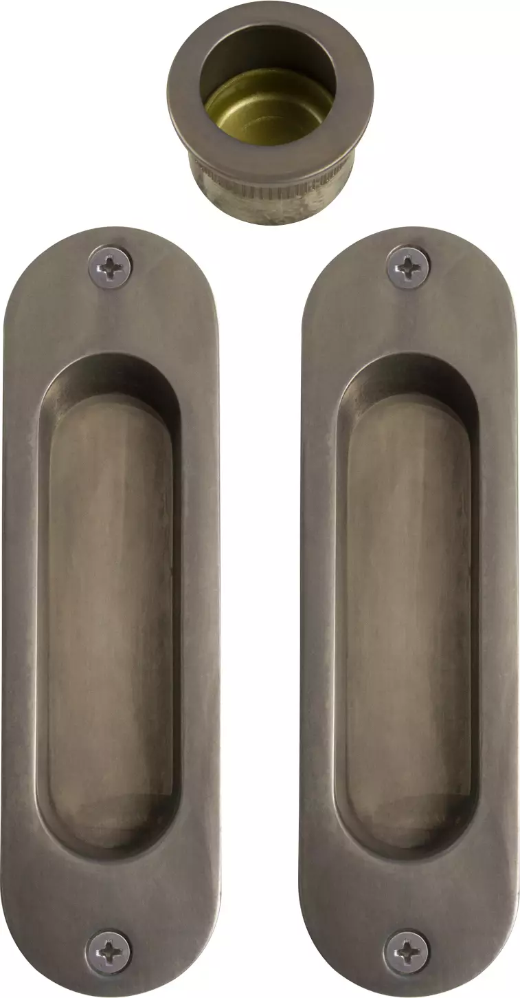 Oval Brass Flush & Edge Pull Kit Oval Brass Flush & Edge Pull Kit