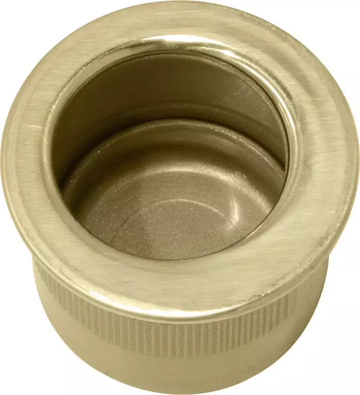 Brass Cavity Slider Edge Pull - Round - PB