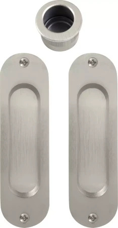 Oval Brass Flush & Edge Pull Kit  - BN