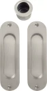 Oval Brass Flush & Edge Pull Kit  - BN