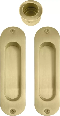 Oval Brass Flush & Edge Pull Kit  - MSB