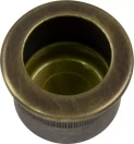 Brass Cavity Slider Edge Pull - Round - ORB