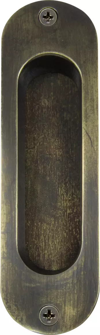 Brass Oval Flush Pull - ORB