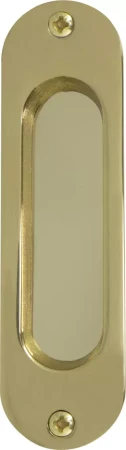 Brass Oval Flush Pull - PB