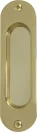 Brass Oval Flush Pull - PB