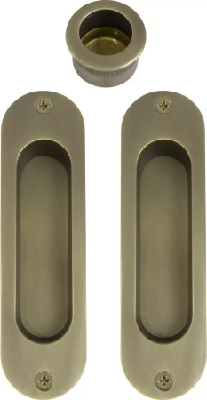 Oval Brass Flush & Edge Pull Kit  - RB