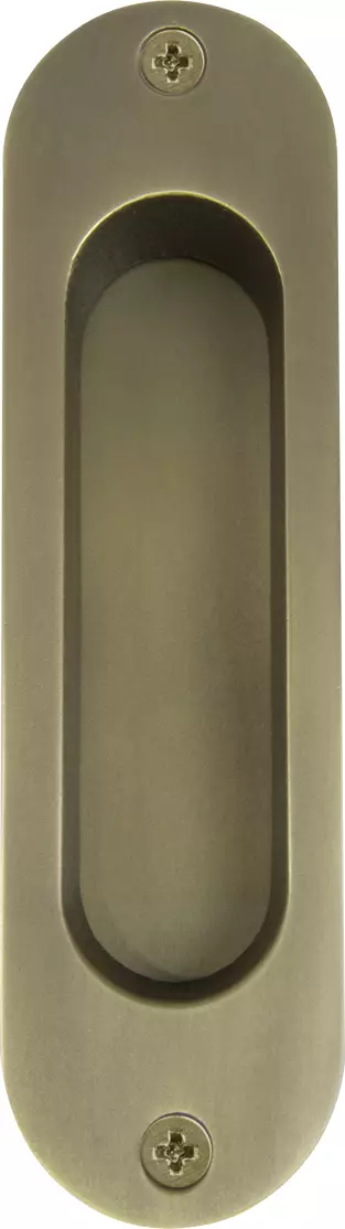 Brass Oval Flush Pull - RB