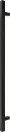 900mm RF Single Pull - 25mm Sq - BLK
