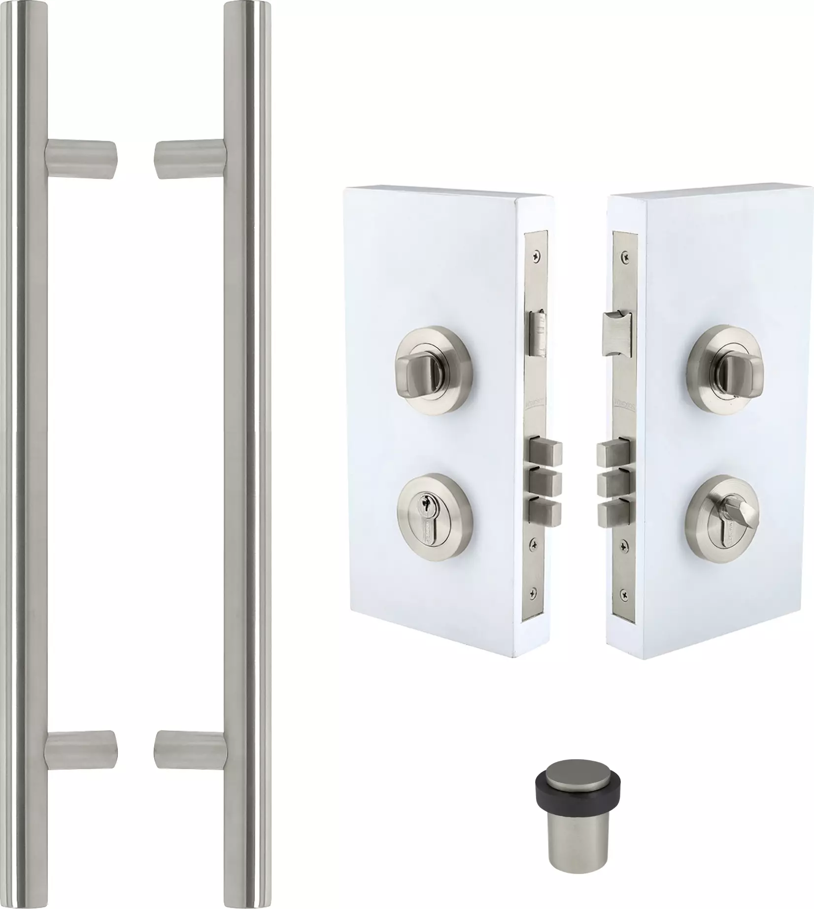 600mm - 32mm SS Round Pull + Lock + Stop Combo Set 600mm - 32mm SS Round Pull + Lock + Stop Combo Set