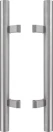 Round Offset - 450mm B2B Pull Handle Set - BLK
