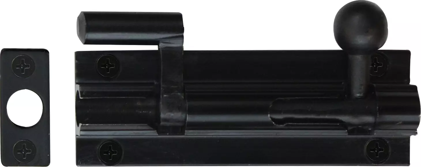 Necked Barrel Bolt - 75mm - BLK