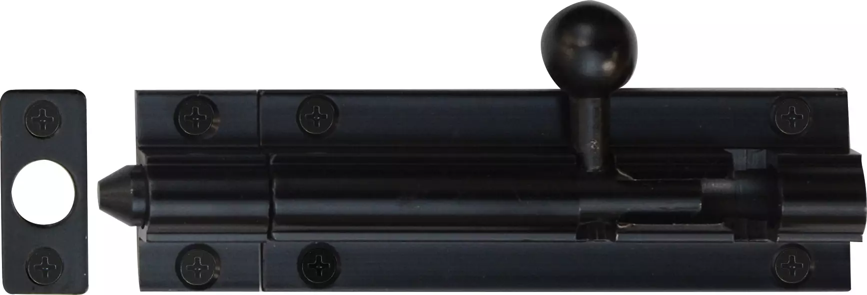 Straight Barrel Bolt - 75mm - BLK