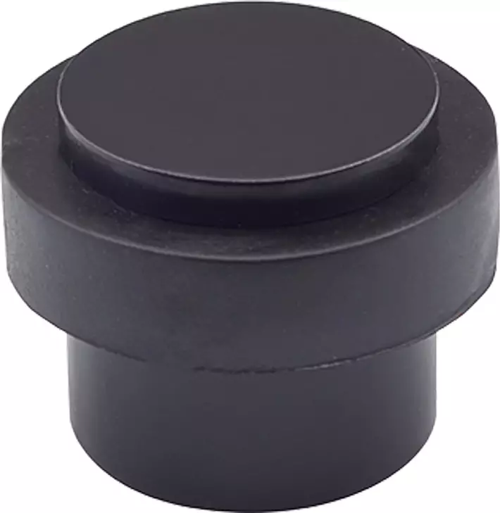 Floor Mount Door Stop - Round - 38mm - BLK
