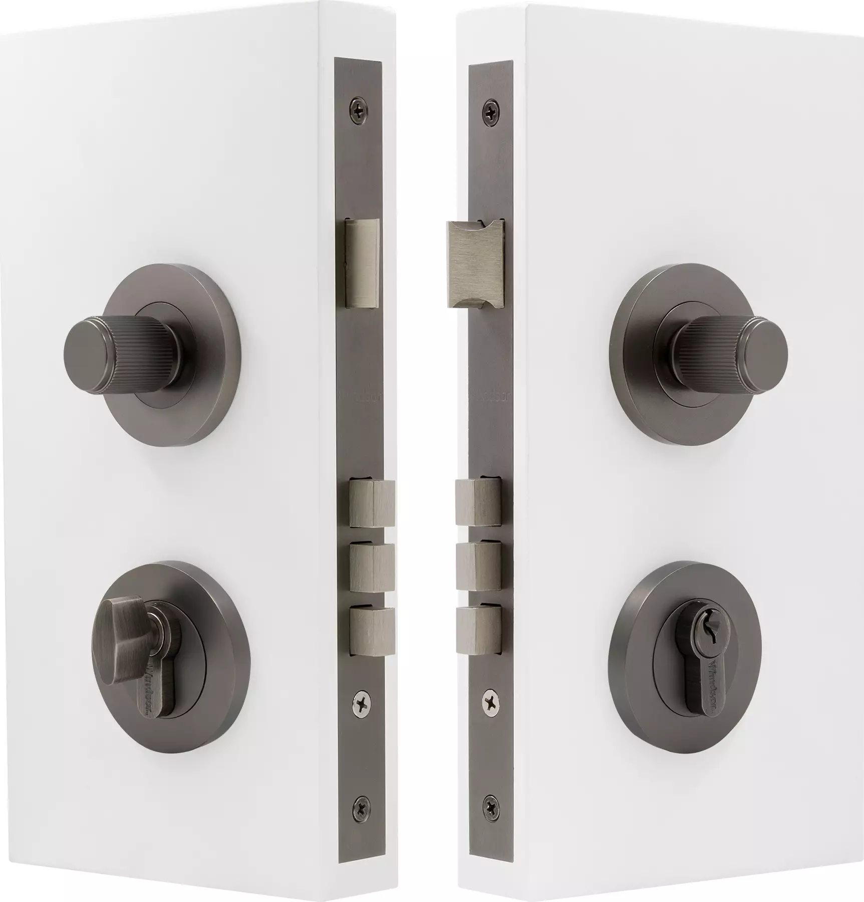 NIDO - Double Turn Lock Kit - Linear Knurl - GN