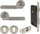 NIDO - Lumina Rose Entrance Set - Linear Knurl - BN