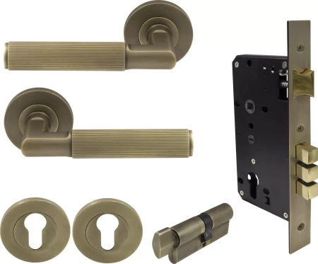 NIDO - Lumina Rose Entrance Set - Linear Knurl - RB