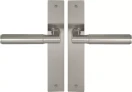 Lumina Longplate Lever Set - Plain - BN