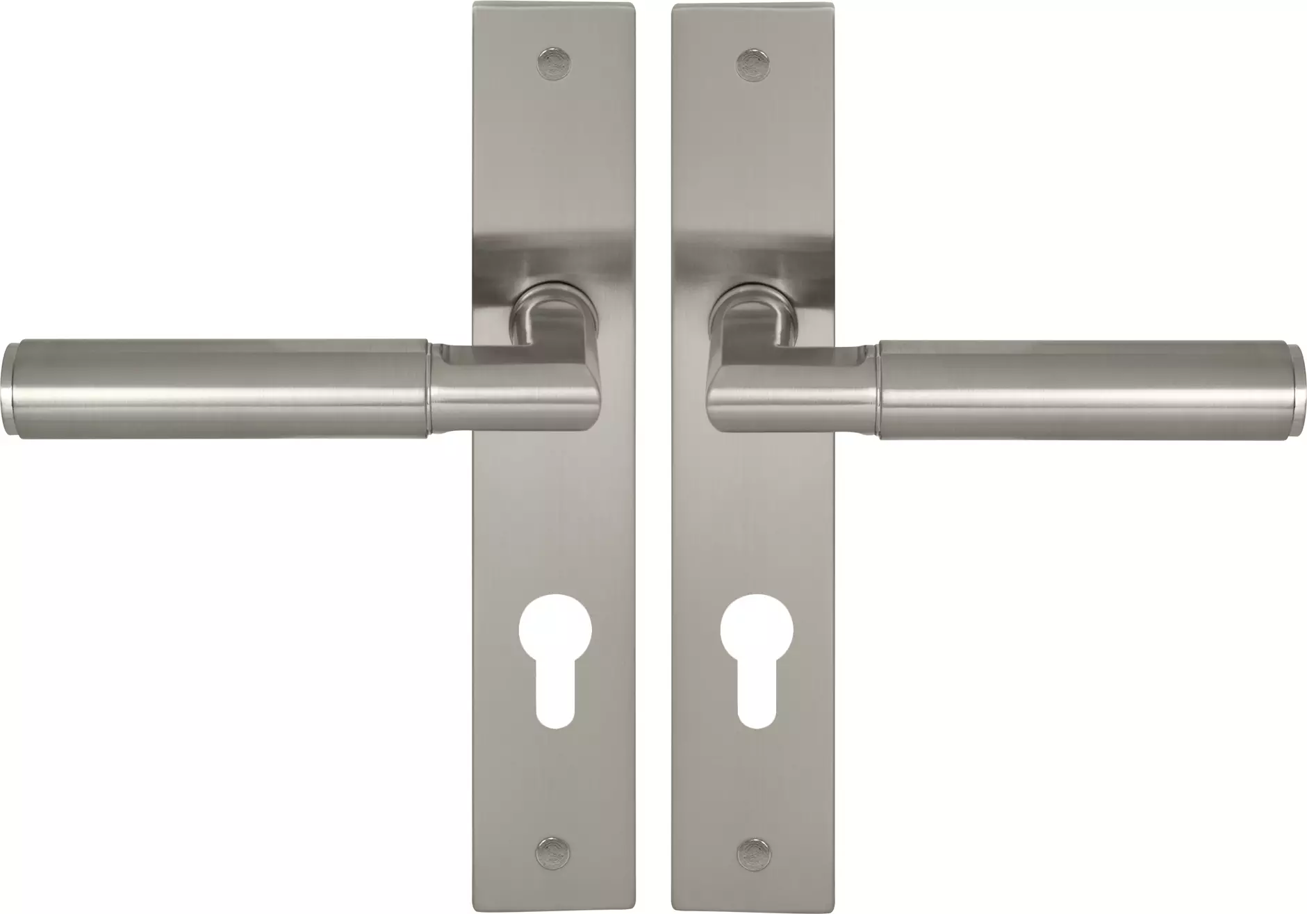 Lumina Longplate Euro Handles - Plain - BN