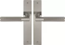 Lumina Longplate Lever Set - Linear Knurl - BN