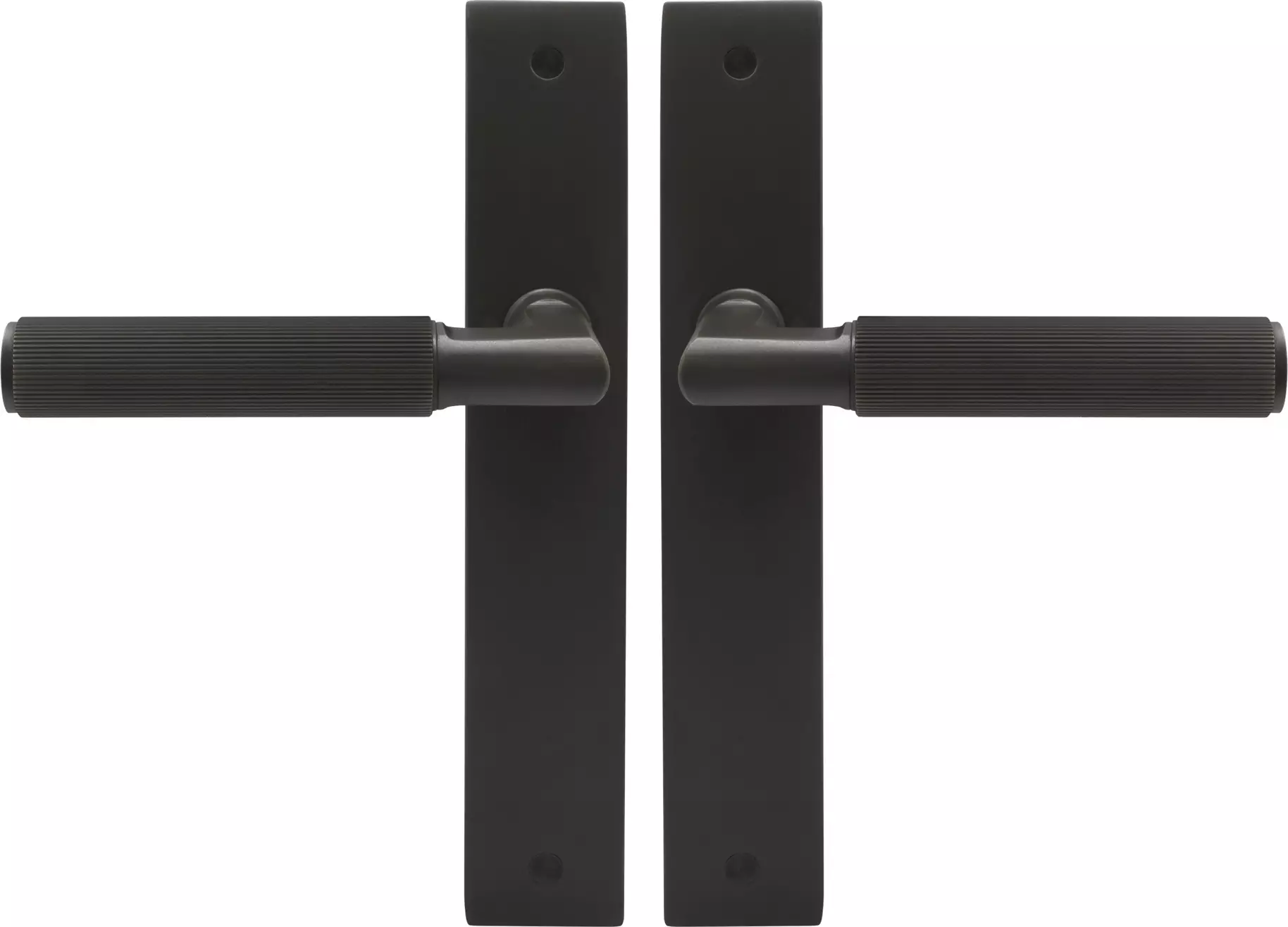 Lumina Longplate Lever Set - Linear Knurl - DRB