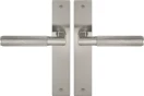 Lumina Longplate Lever Set - Diamond Knurl   - BN
