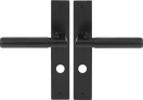 Lumina Longplate Privacy Handles - Plain - BLK